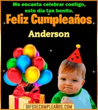 Meme de Niño Feliz Cumpleaños Anderson